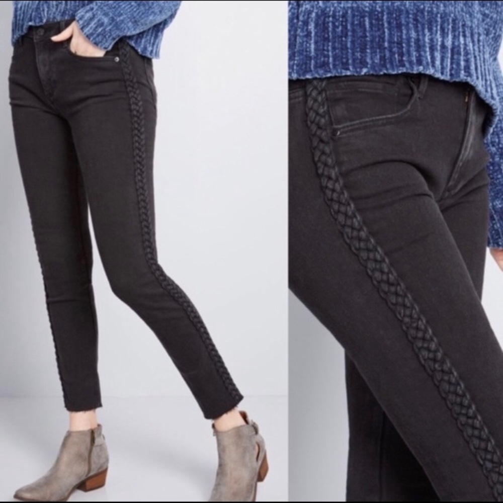 Driftwood Jackie Braided Side Striped Skinny Jeans